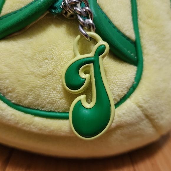 SEND OFFERS Y2K Juicy Couture Green Yellow Velour Bowler Satchel Bag Velvet 2002 - Picture 15 of 17